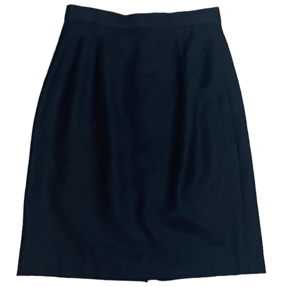GIORGIO SANT ANGELO 100% Wool Black Skirt Lined size 8 Business Casual Work Suit